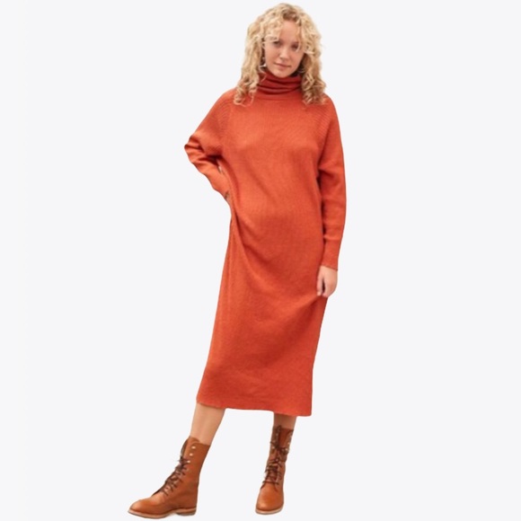 Free People knit Turtleneck Catalina Sweater Midi Dress XS/S - Picture 13 of 17